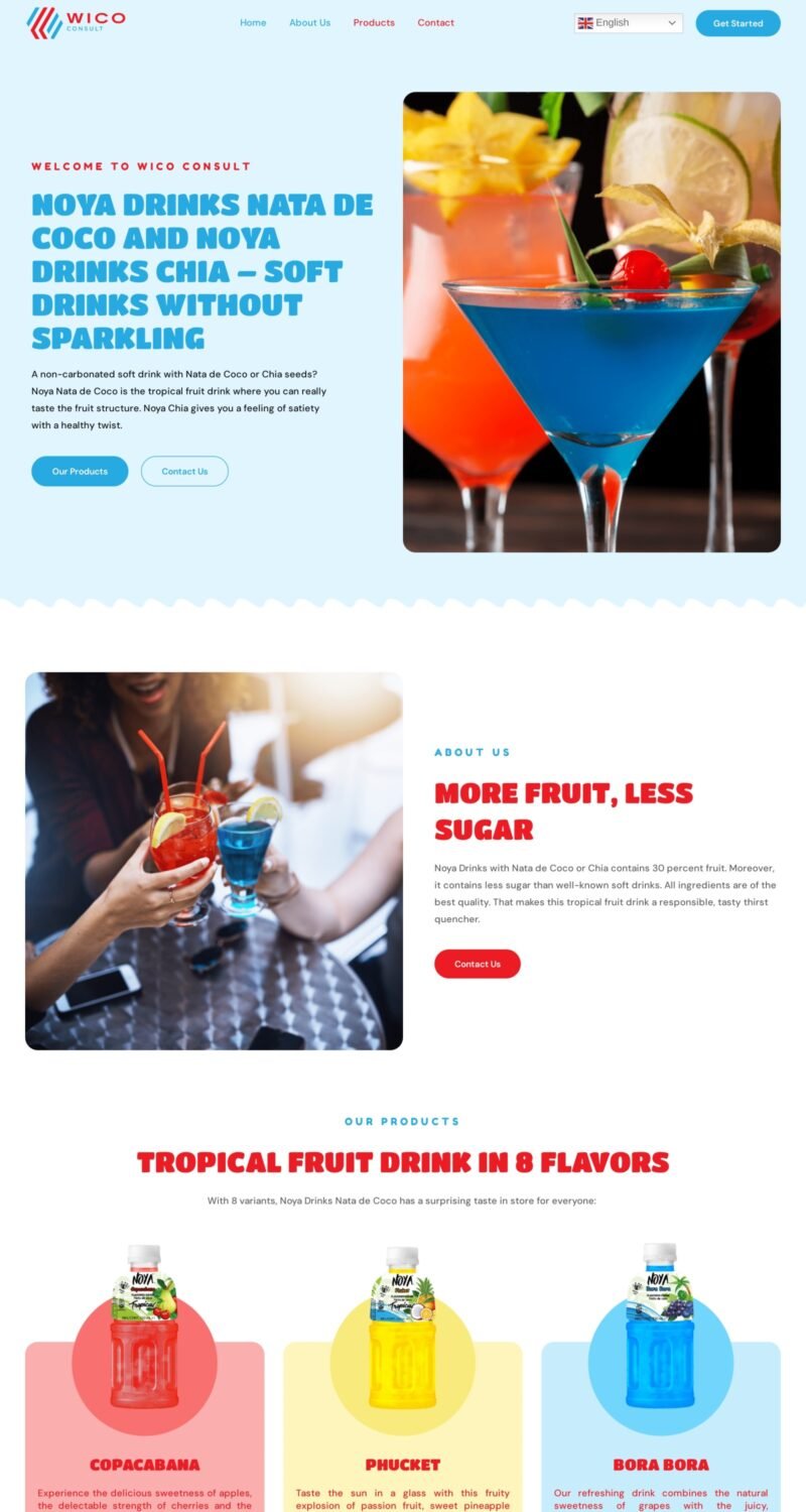 Wico Consult website on desktop